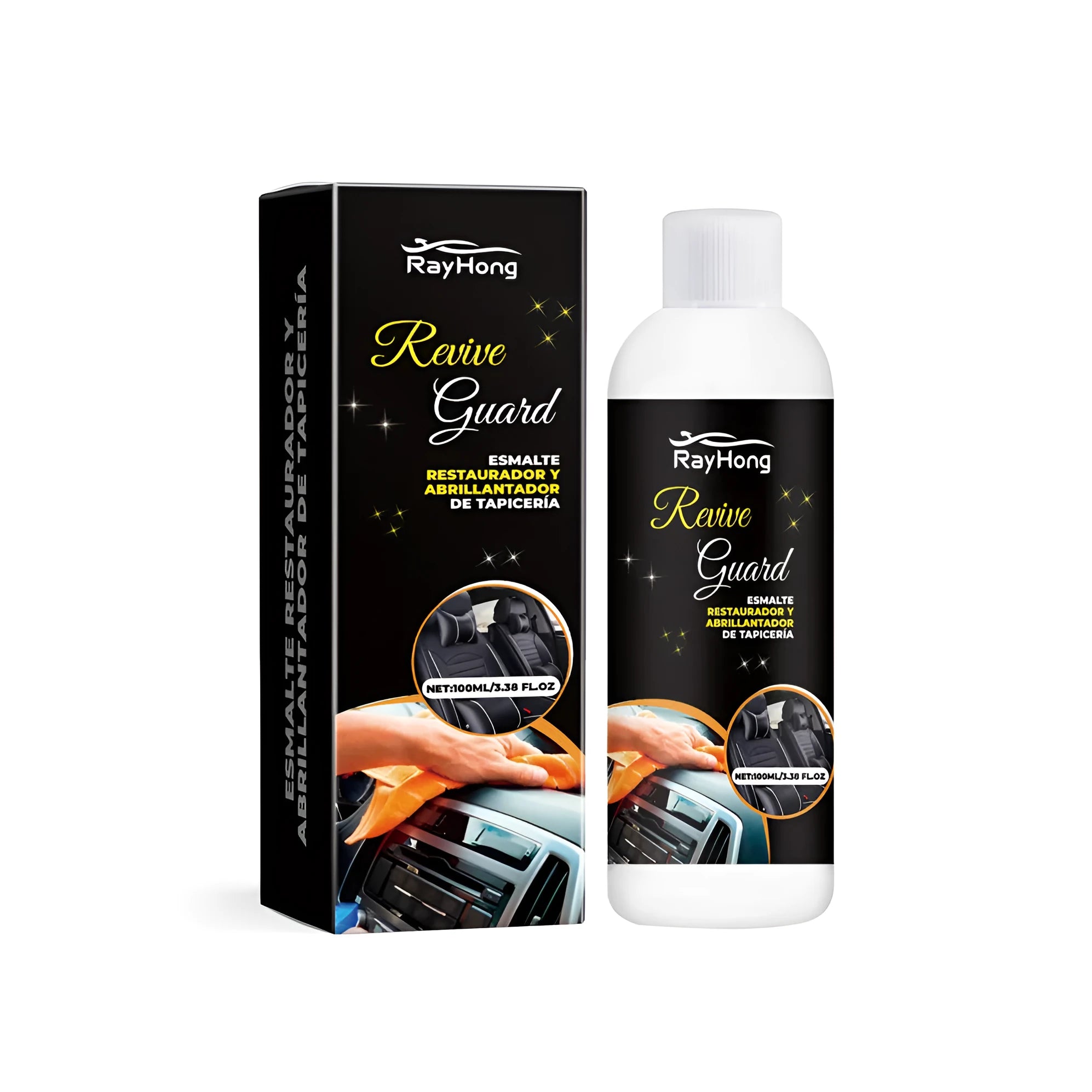 Car interior polish tube for leather plastic vinyl dashboard restoration 3.8x12.3cm