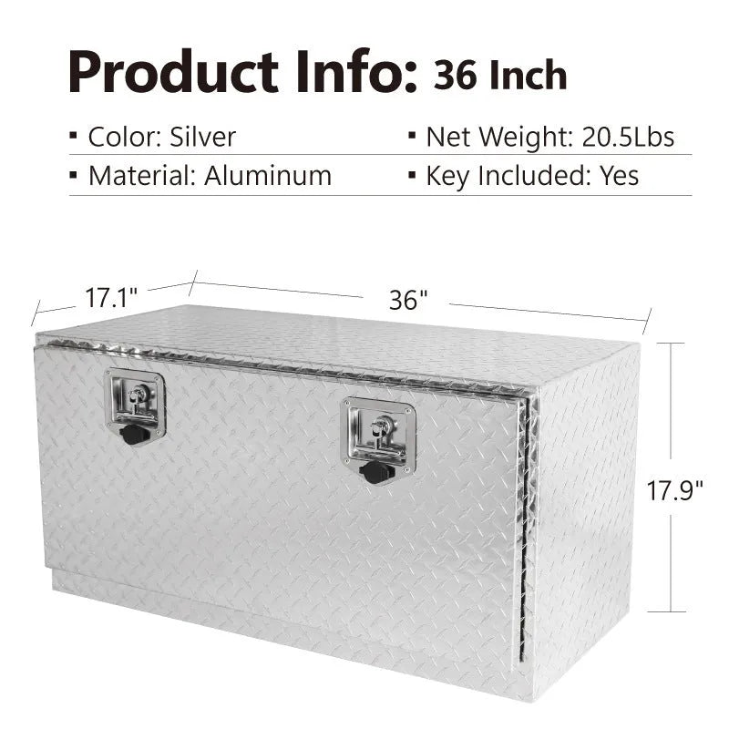 Black aluminium alloy toolbox with 26-inch length from the T Casting series.