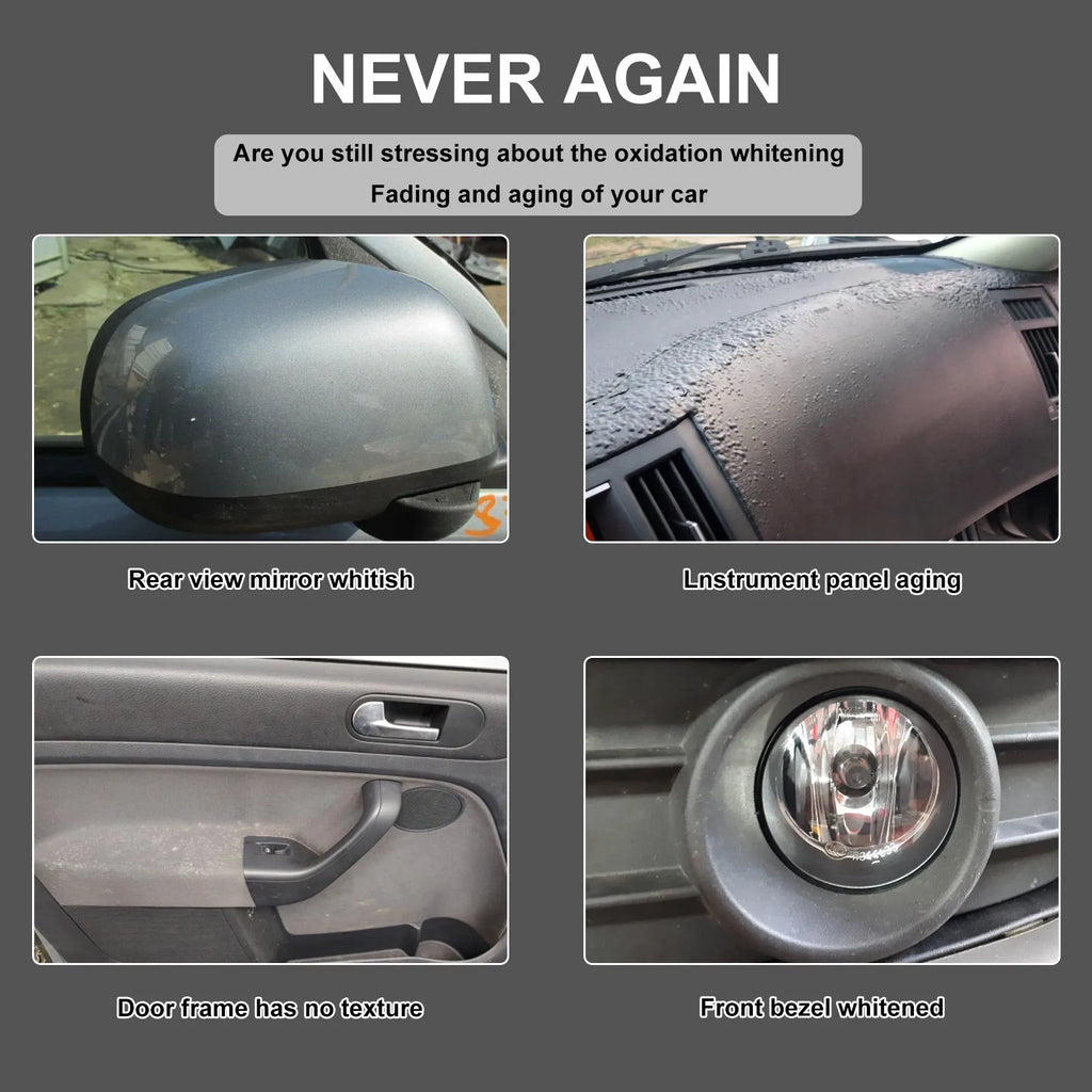100ml car plastic renovation agent with sponge and cloth for interior trim restoration