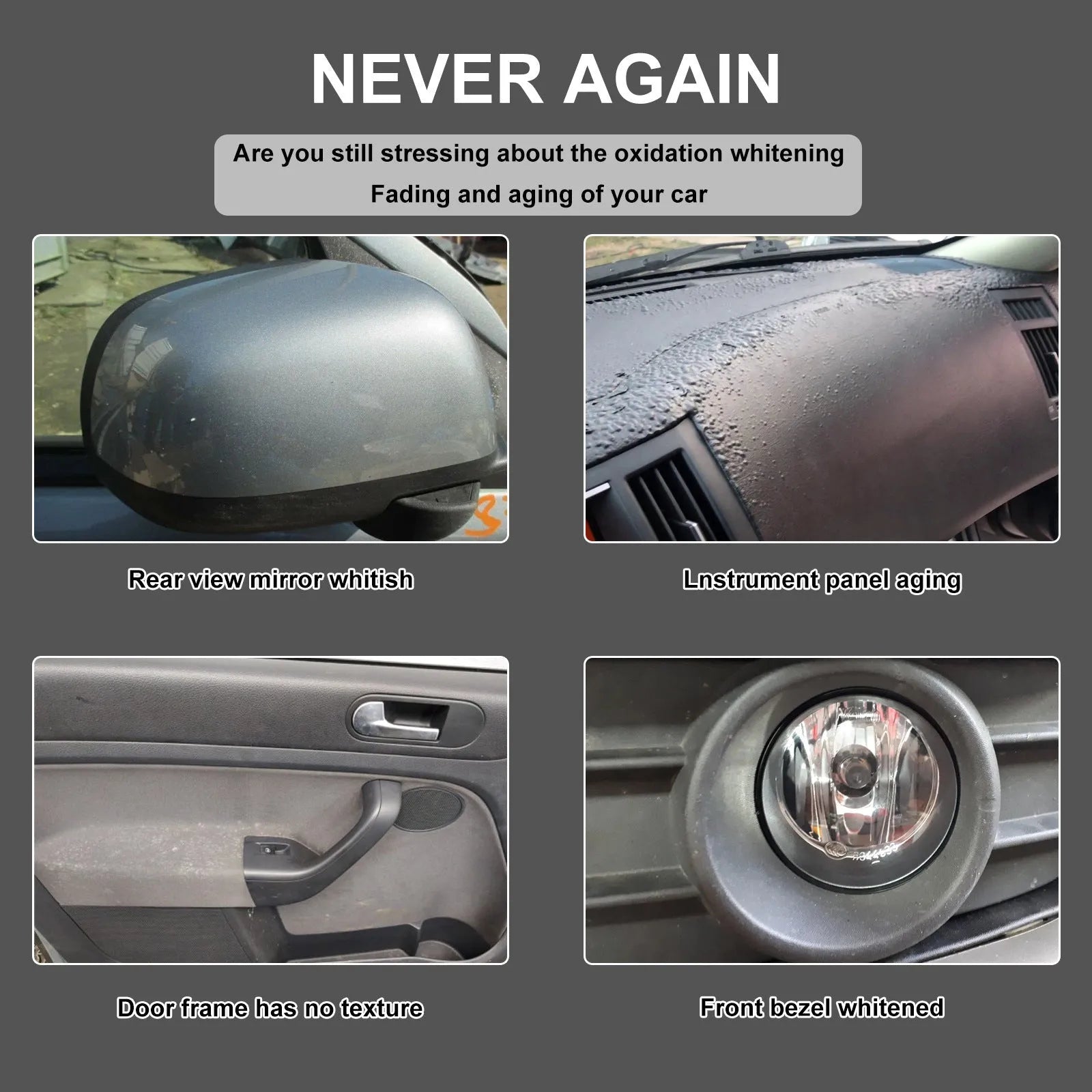 100ml car plastic renovation agent with sponge and cloth for interior trim restoration