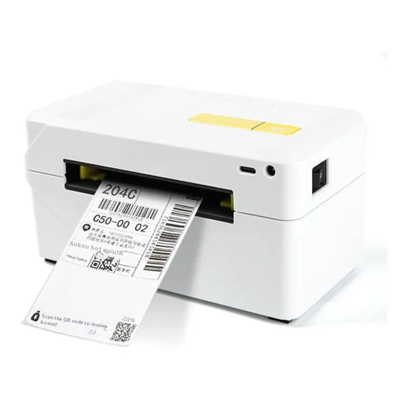 FlashLabel Thermal Express Order Label Printer unit with USB cable on a desk