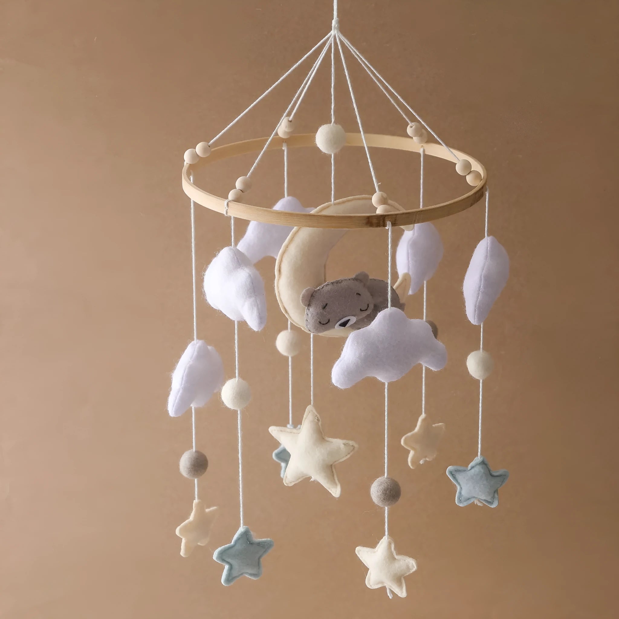 Handmade felt wind chimes baby rattle in wind chimes style for infants 0-3 years