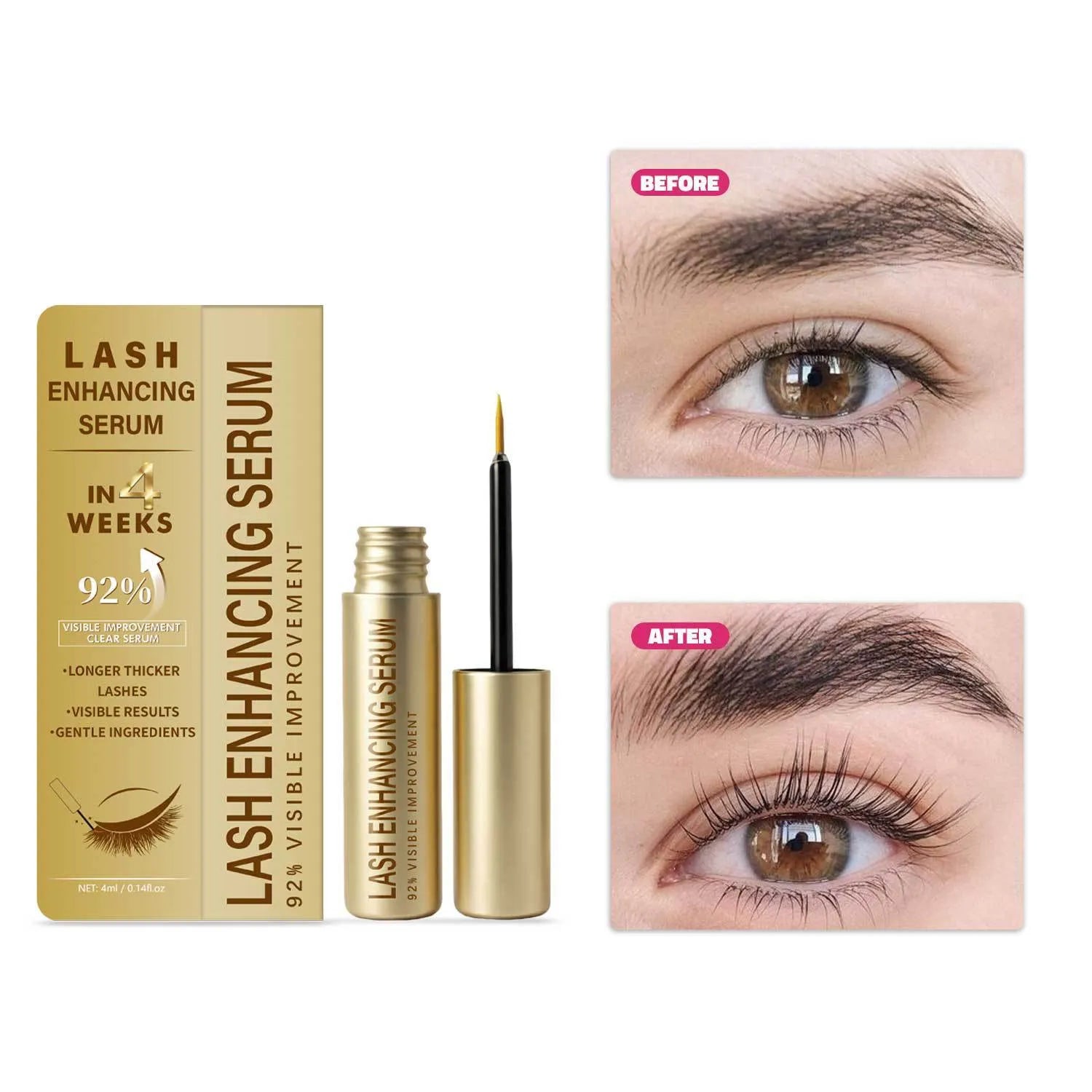 Eyelash promotion essence 4ml neutral packaging bottle