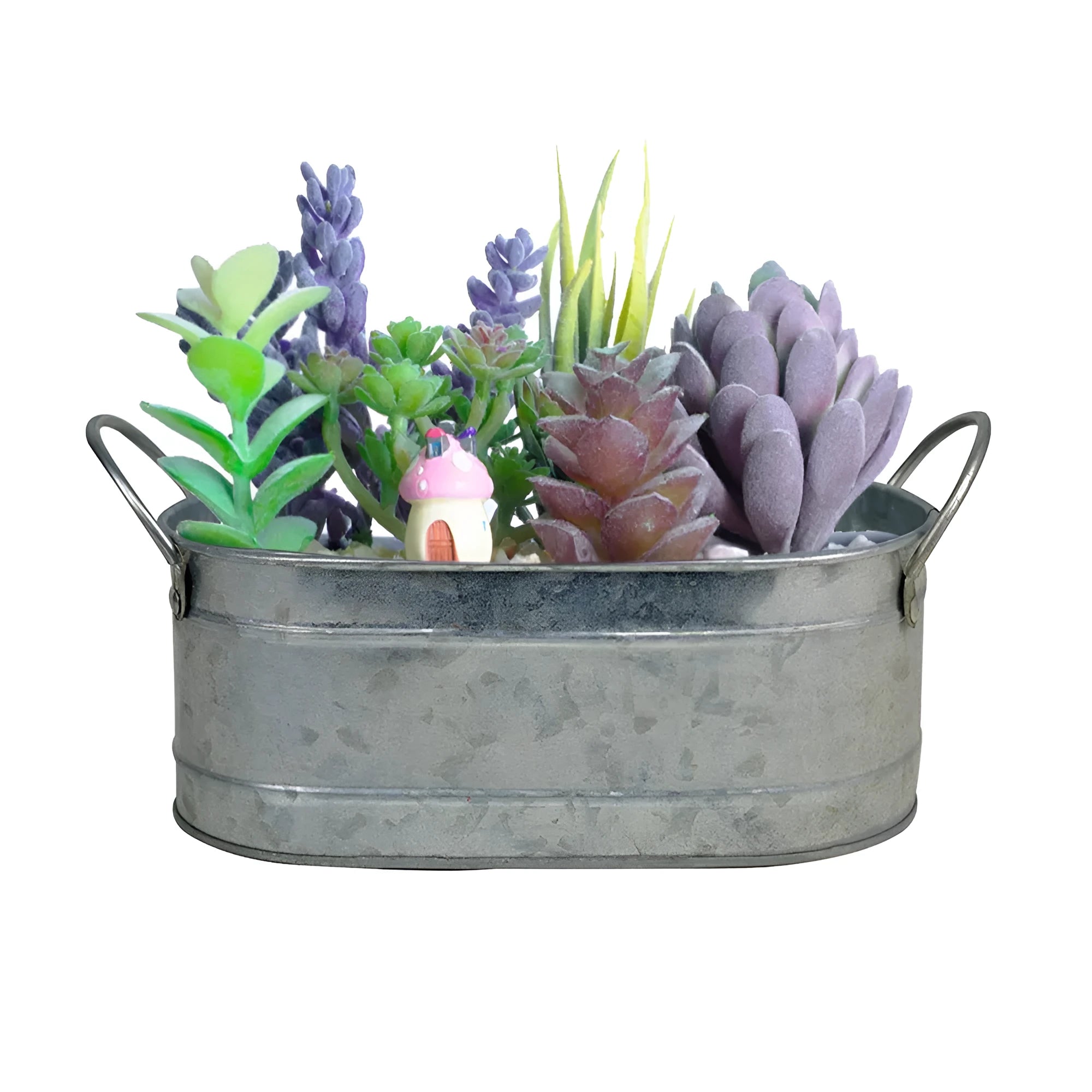 Iron sheet desktop succulent flowerpot with metal construction