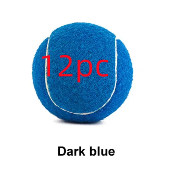 Bite-resistant rubber dog tennis ball in pink, blue, green, orange, and red colours, 6.3cm diameter
