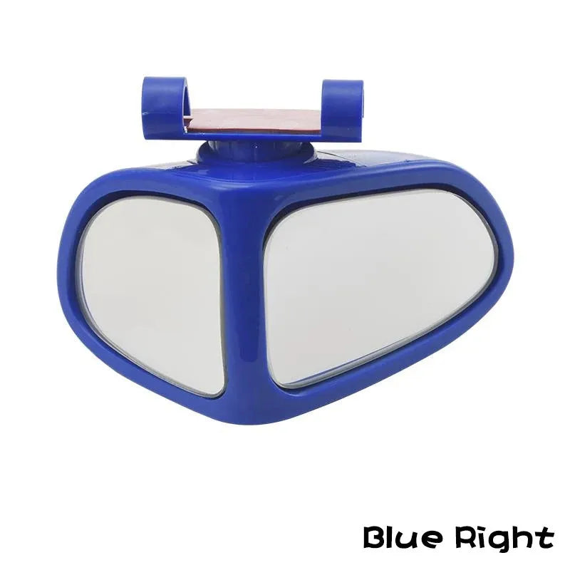 A 10.5x6.5cm car reversing mirror with 360-degree adjustability, high-definition glass, and ABS shell in a black finish