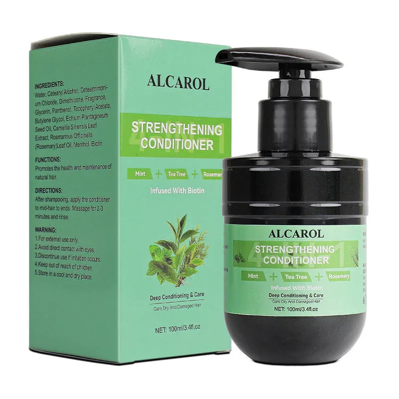 100ml bottle of Rosemary Conditioner Smooth and Refreshing for reducing hair breakage and improving hair toughness