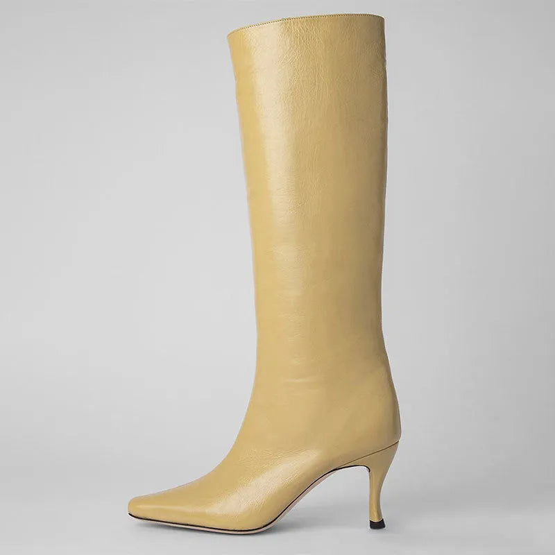 Women's square toe cowboy boots in microfiber available in multiple colours and sizes