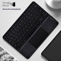 Square hat touch Bluetooth wireless charging keyboard in orange red colour on a desk