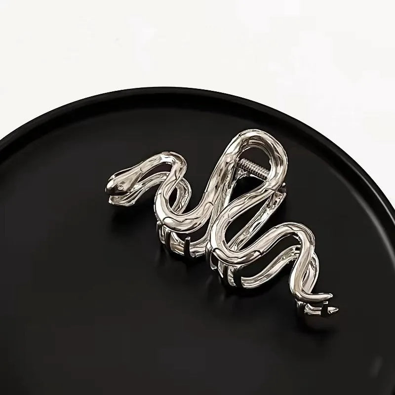Slytherin serpentine metal hair barrette 10.5cm in silver with electroplated finish