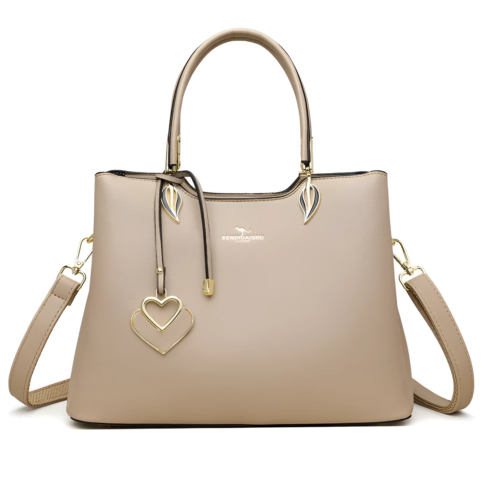 Women's PU shoulder messenger bag in urban simplicity style with multi-layer interior organisation