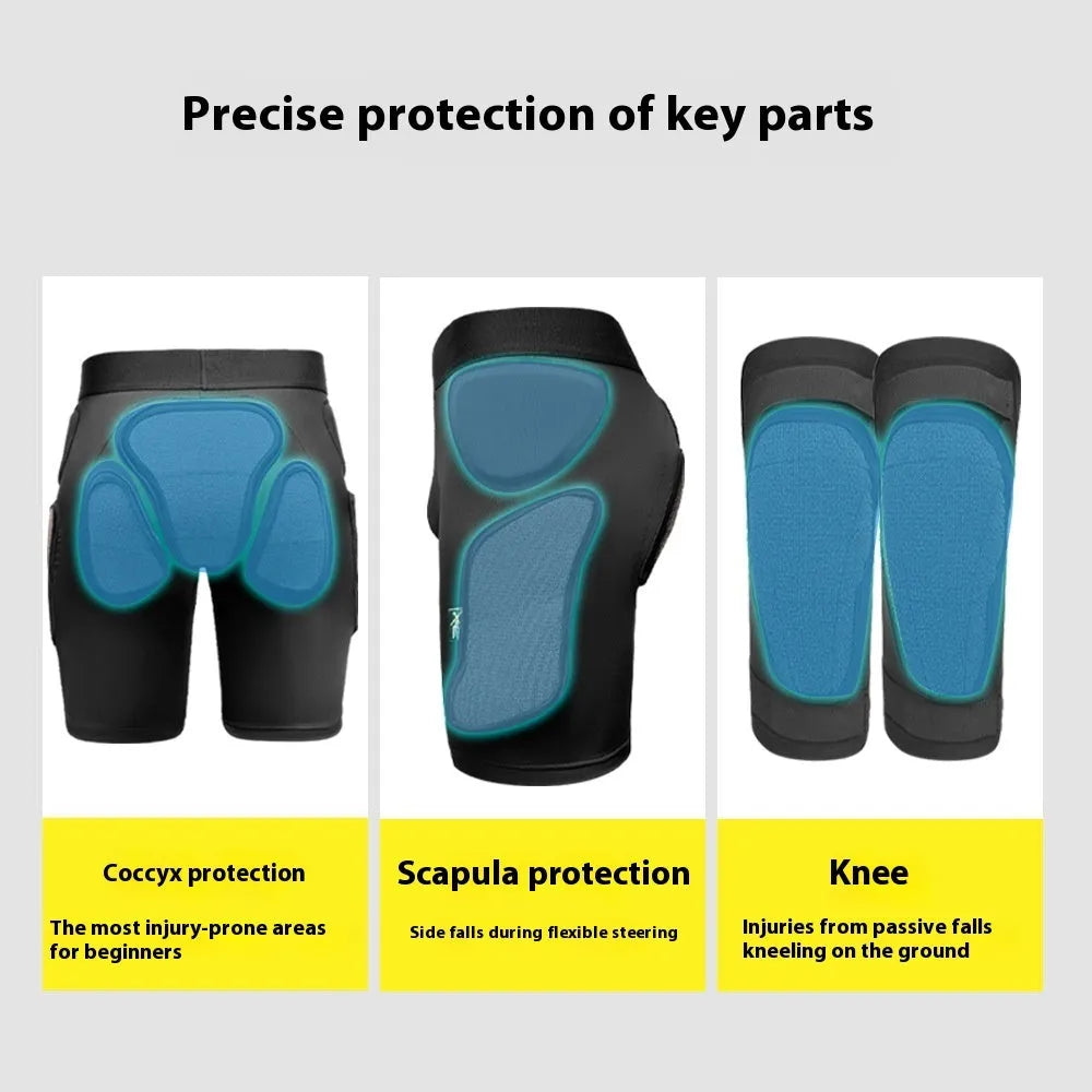 X-ray diffraction ski protective hip pads and knee pads for winter sports cushioning.