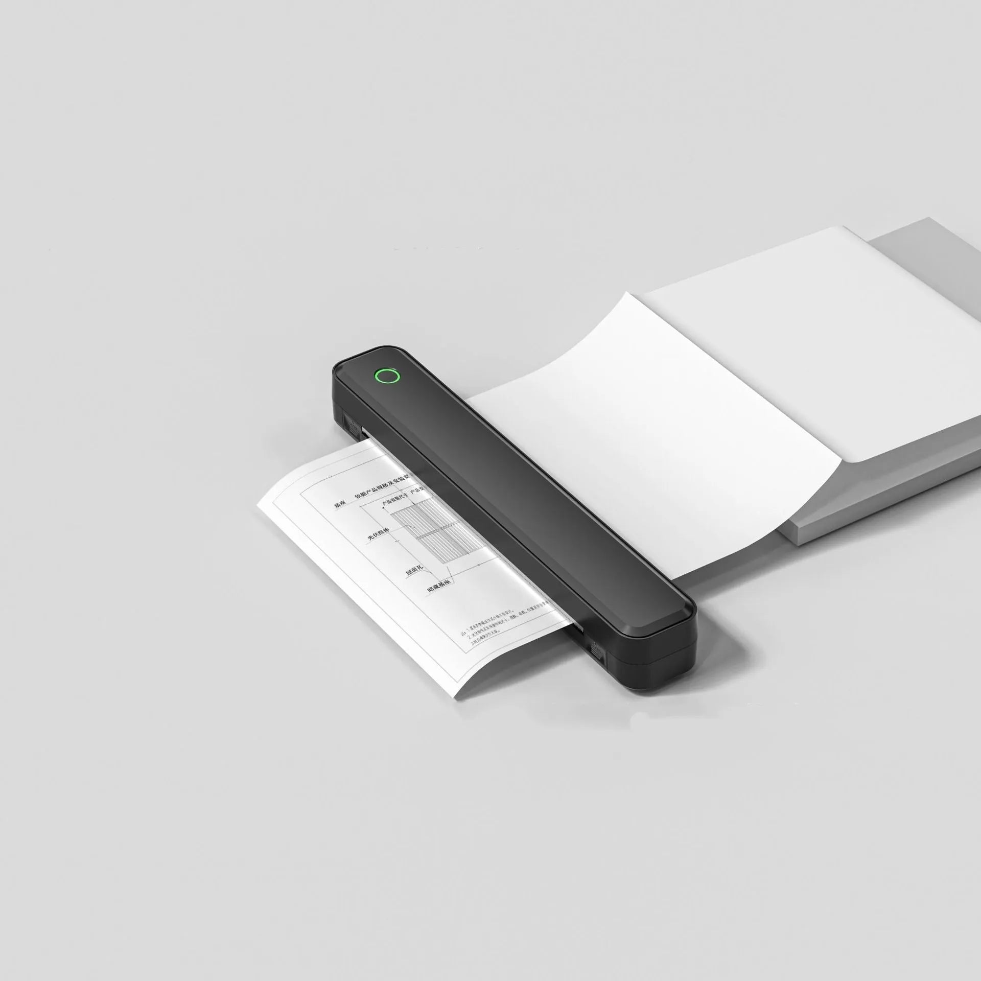 Compact thermal printer with Bluetooth connectivity for mobile devices in black or white colour