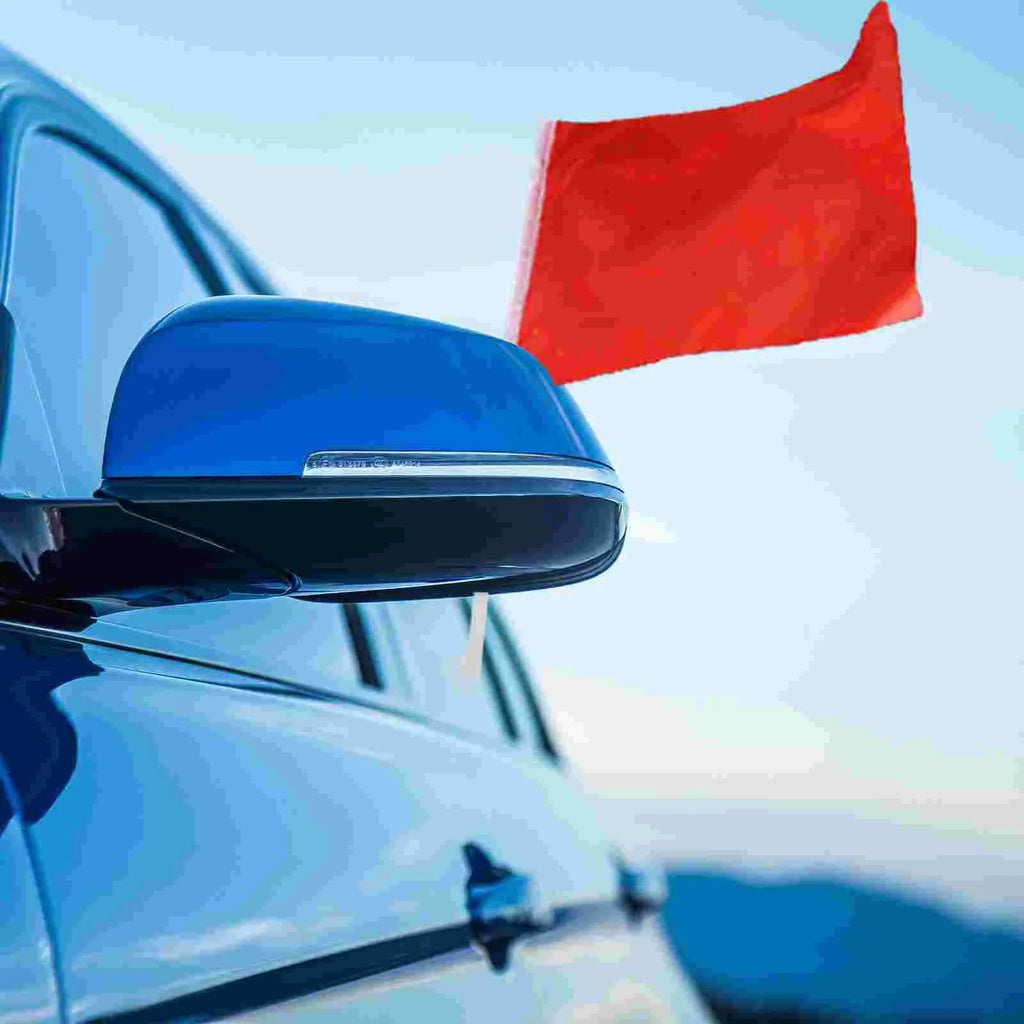 White PP plastic car window flag pole holder set with 10 clip-on brackets
