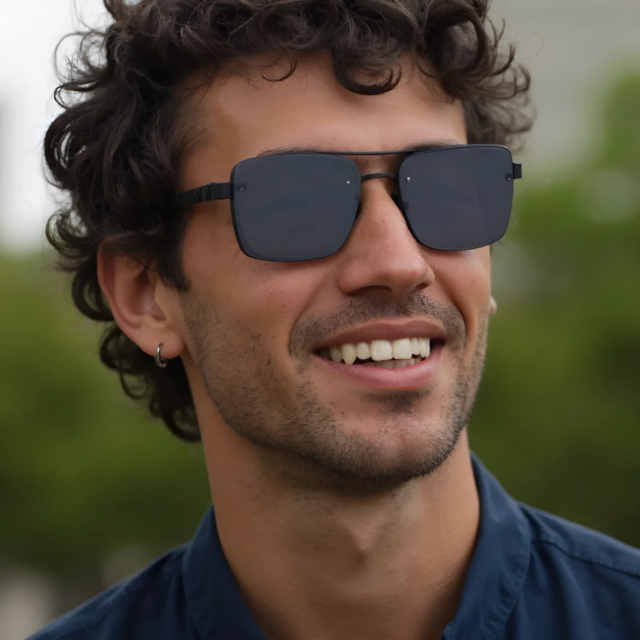 Men's vintage sunglasses with UV protection in European American style, multiple colour options