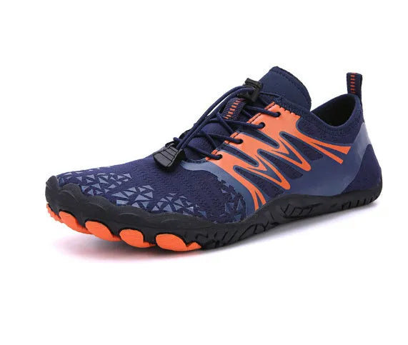 Outdoor fashion sports upstream shoes in multiple colours with lace-up front and rubber soles