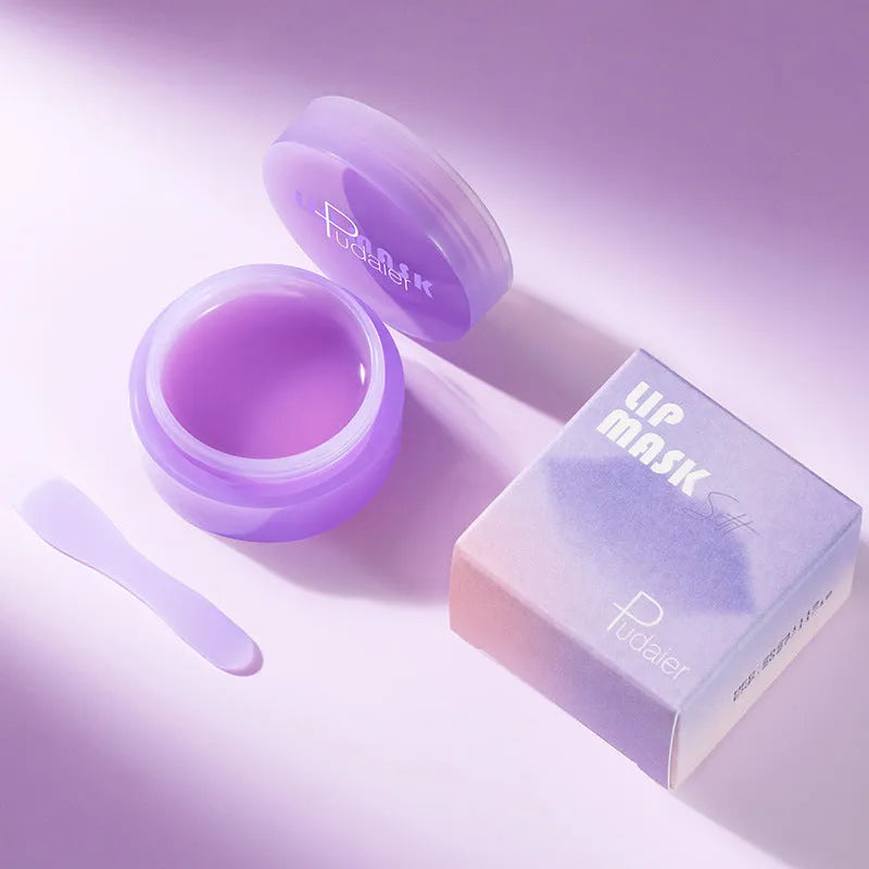 Lip balm exfoliating tube with scraper tool for moisturising light lip lines