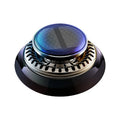 Solar powered double ring rotating car air freshener in Black Ocean colour placed on car dashboard
