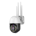 Outdoor dome security camera with 360-degree rotation on wall mount