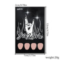 Simple black French style wear manicure 24 pieces short almond shape on neutral background