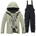 Men's and women's winter ski suit in blue colour with waterproof windproof construction for snow sports