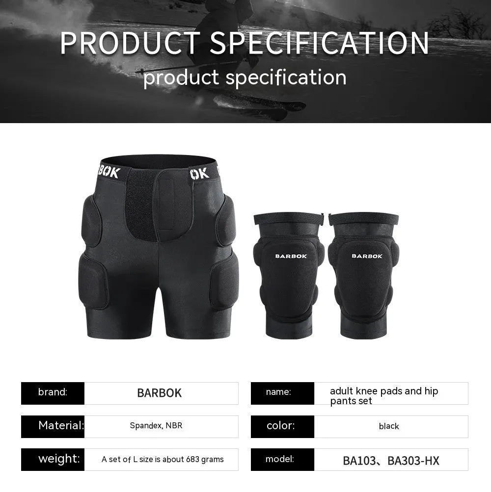 Black hip protection pad for roller skating and skateboarding made from spandex with NBR foam padding