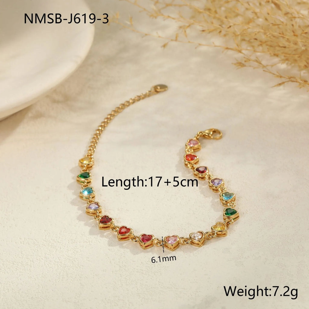 Women's geometric bracelet in stainless steel with gold or silver electroplated finish