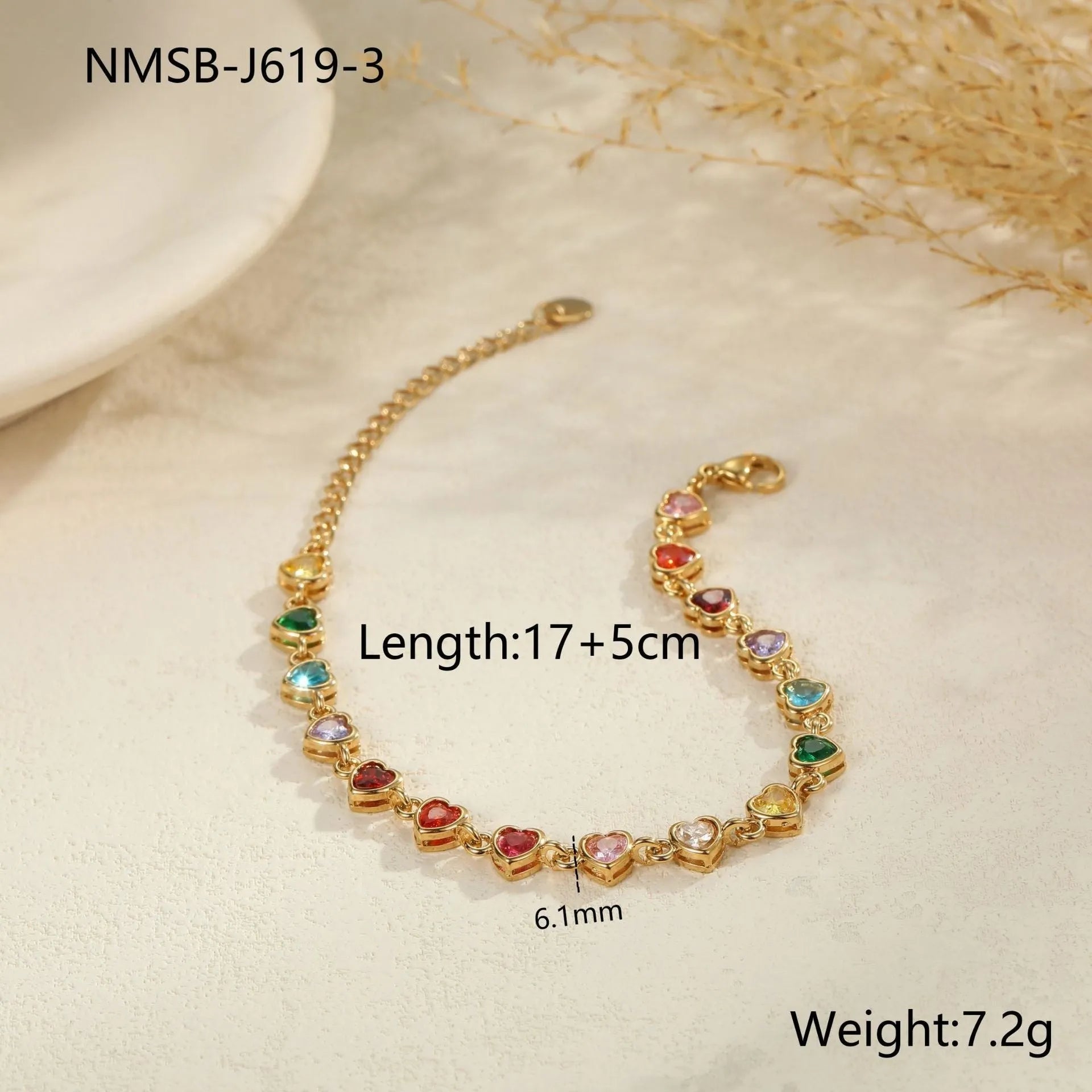 Women's geometric bracelet in stainless steel with gold or silver electroplated finish