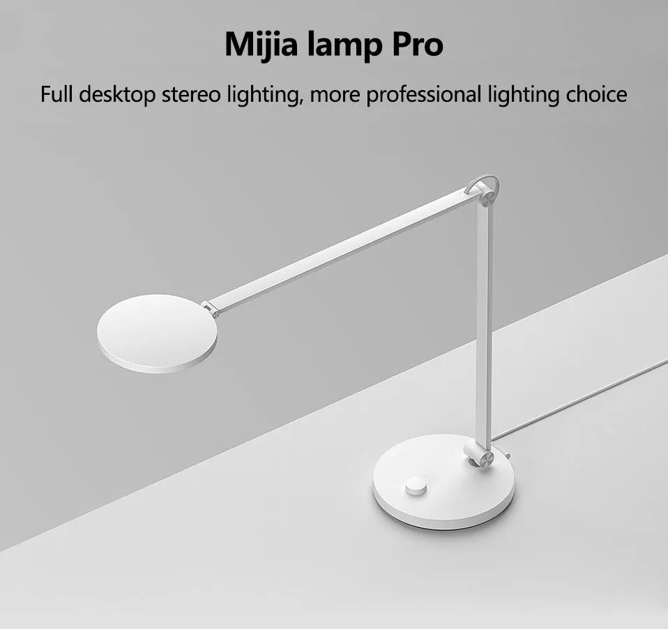 ProLED folding intelligent eye protection table lamp on a desk, with adjustable colour temperature and Wi-Fi Bluetooth connectivity