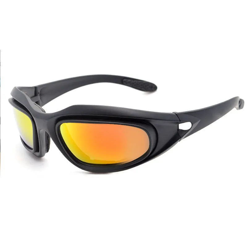 Tactical polarized sunglasses with full rim PC sports frame for cycling