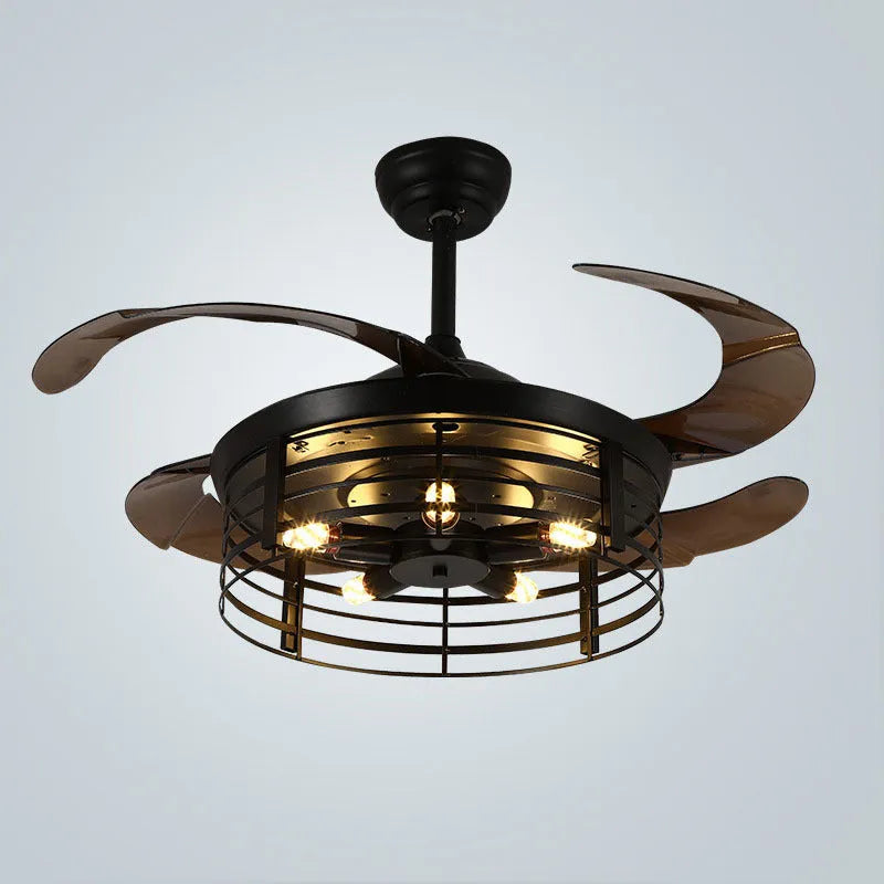 42 inch invisible ceiling fan lamp with acrylic blades and remote control