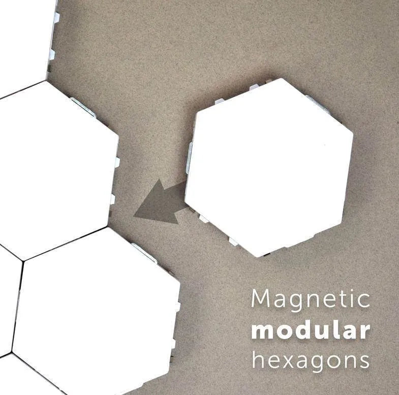 Helios modular honeycomb touch wall lamp with ABS shade and LED lighting
