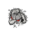 Quirky Ideas motorcycle decorative sticker in grey dog pattern, 17 x 17cm paper sticker on a helmet surface