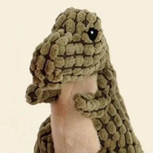 Chew-resistant grey dog toy with sound, measuring 35cm, for puppies and large breeds