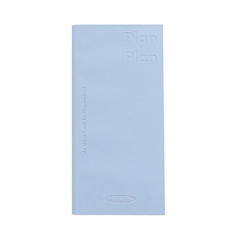 A5 embossed simple design meter book notebook with a paper cover.
