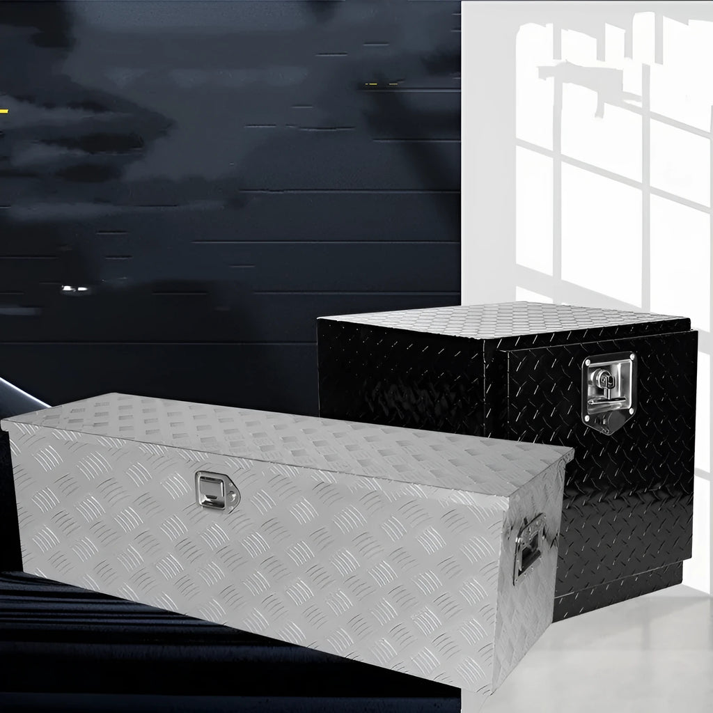 Black aluminium alloy toolbox with 26-inch length from the T Casting series.