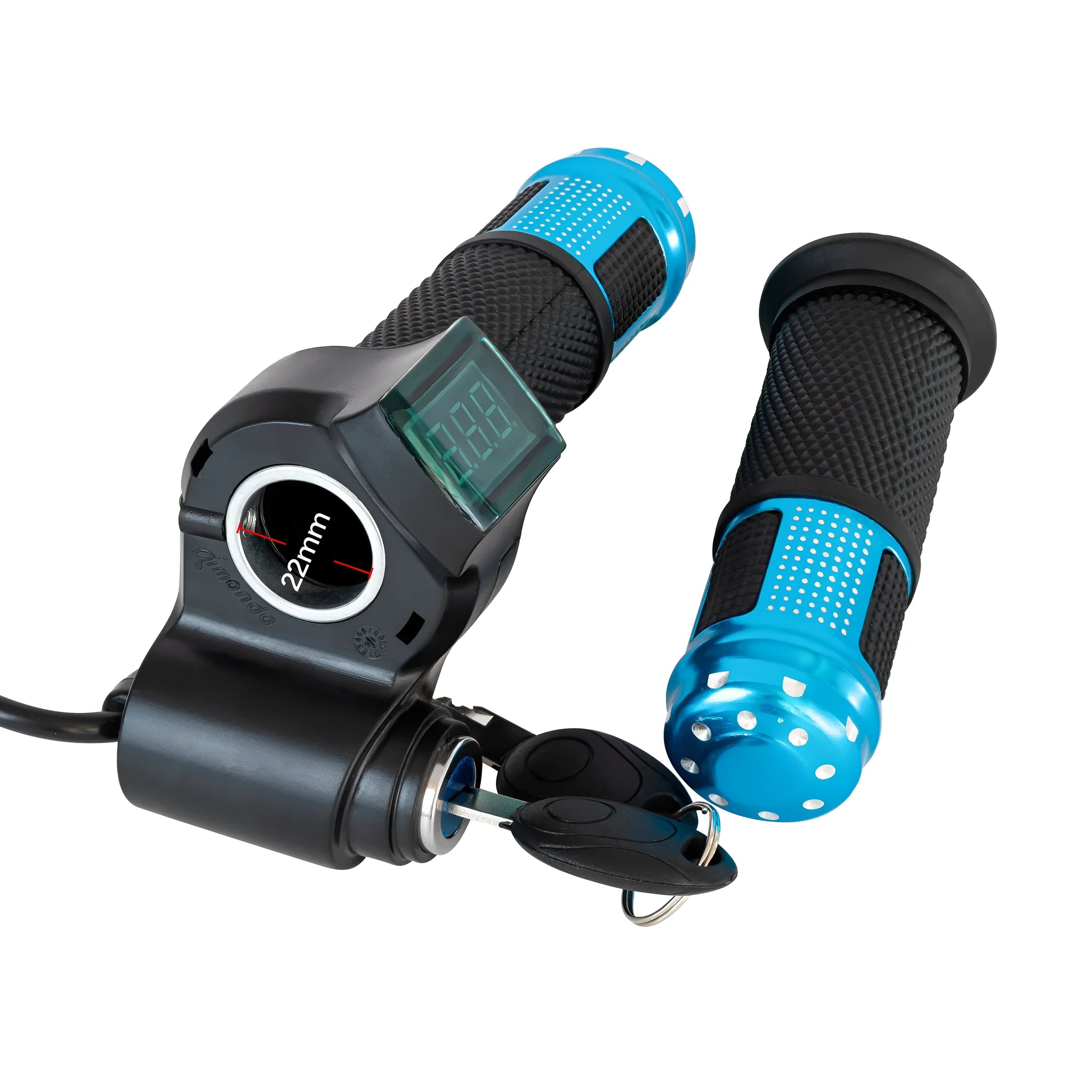 Electric vehicle handlebar section in PC/ABS with 5-core wire and IPX4 waterproof rating