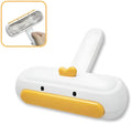 Portable pet hair remover with yellow duck cartoon design and polyester bristles