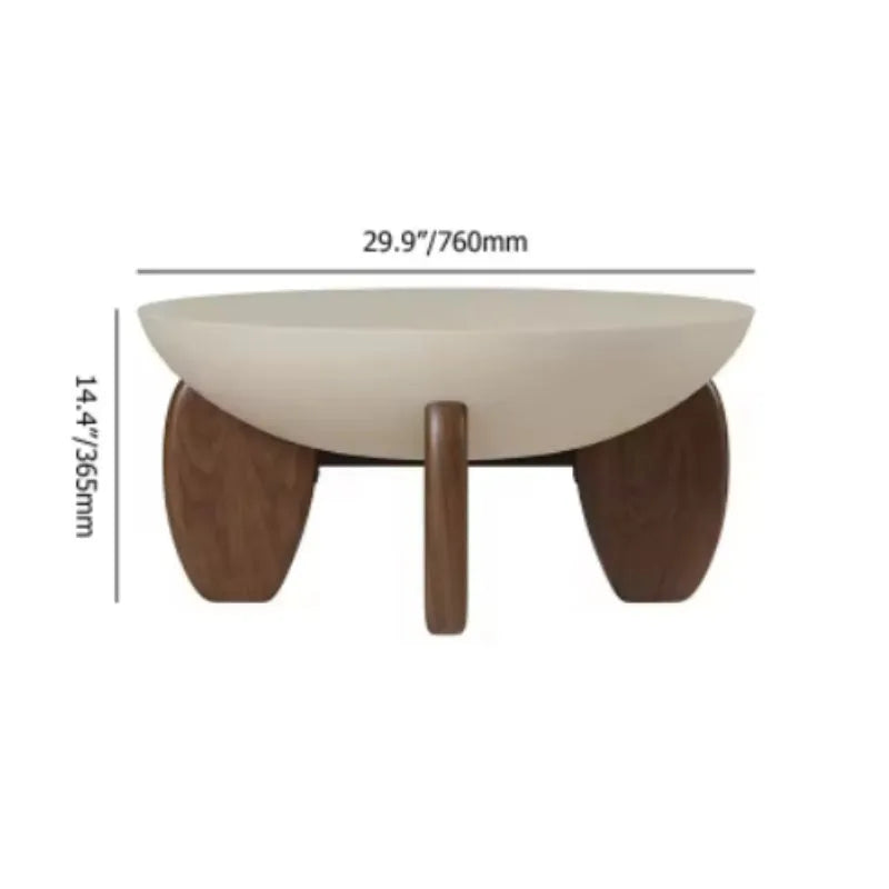 White solid wood coffee table with height adjustment and storage features