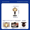 Zhonggu solid wood rechargeable palace table lamp with touch switch, 16x28cm, three colour dimmable light, retro style
