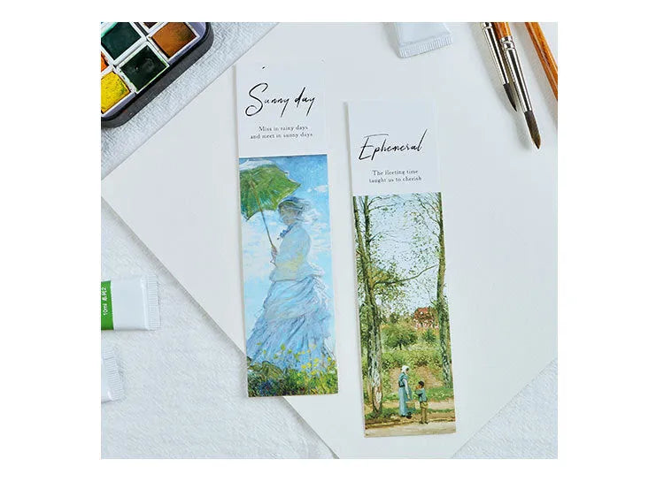 Creative art paper bookmark set 40x150mm 350g thick white cardboard 30 sheets assorted designs