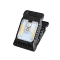 White clip-on sensor lamp with motion detection, shown next to a 14500 lithium battery.