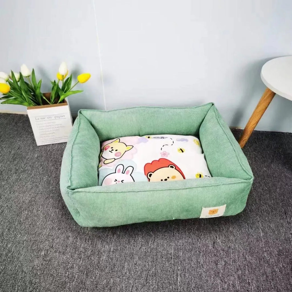 Dogs and cats pet winter cotton universal nest in fine velvet with crystal super soft cover, 50x40cm or 60x50cm