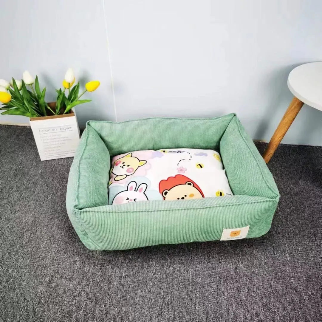 Dogs and cats pet winter cotton universal nest in fine velvet with crystal super soft cover, 50x40cm or 60x50cm