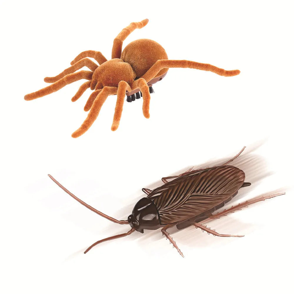 Electric pet toy in the shape of a cockroach with vibration mechanism for realistic crawling movement