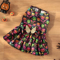 Orange or black bat patterned angel wings Halloween costume for a dog