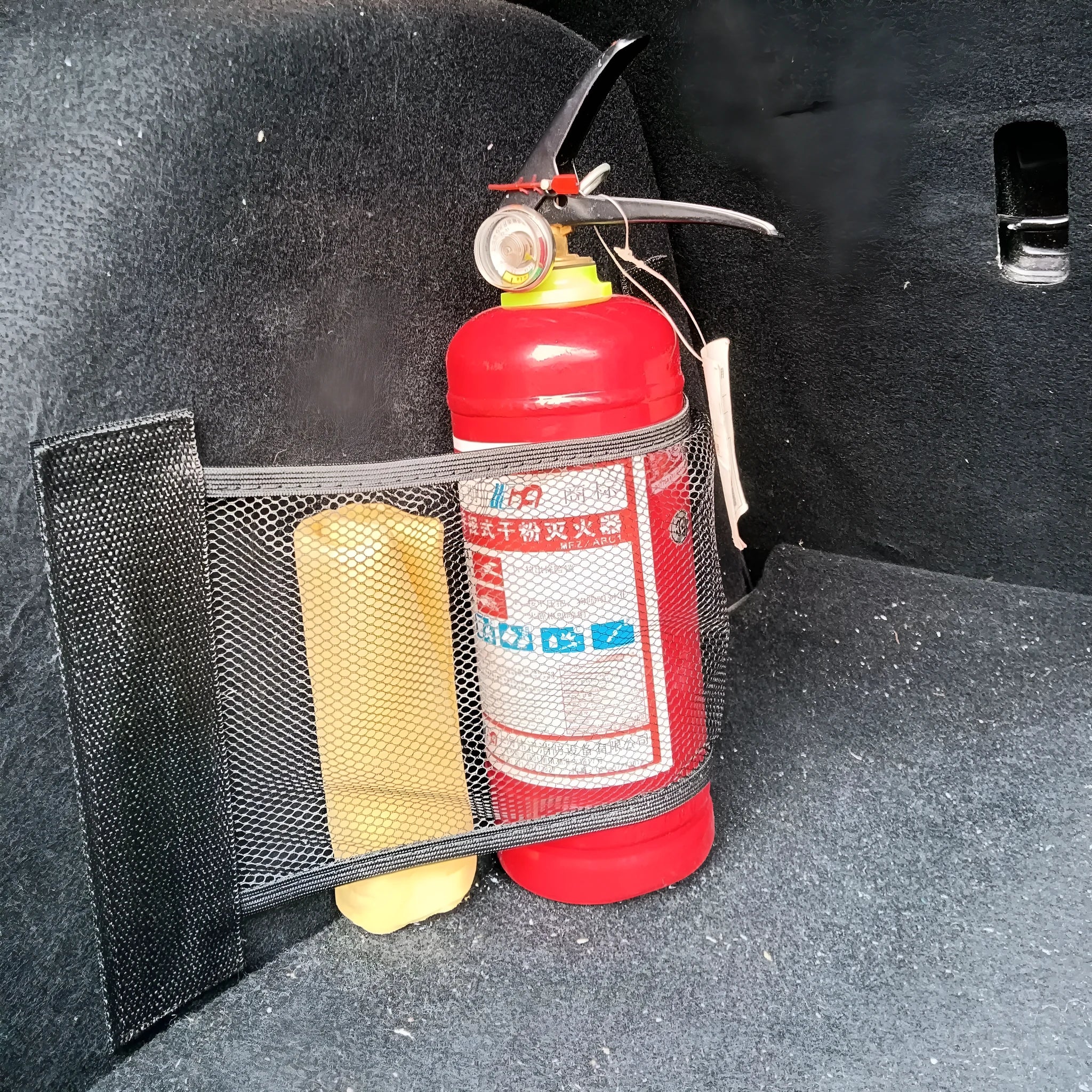 Elastic polyester car boot storage organiser net in 20x35cm and 20x45cm sizes