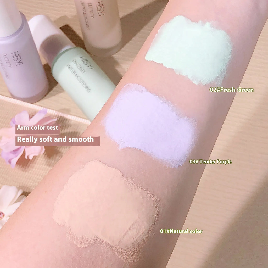 HISYI silky clear makeup primer tube with three specification options brightening skin colour for universal skin types