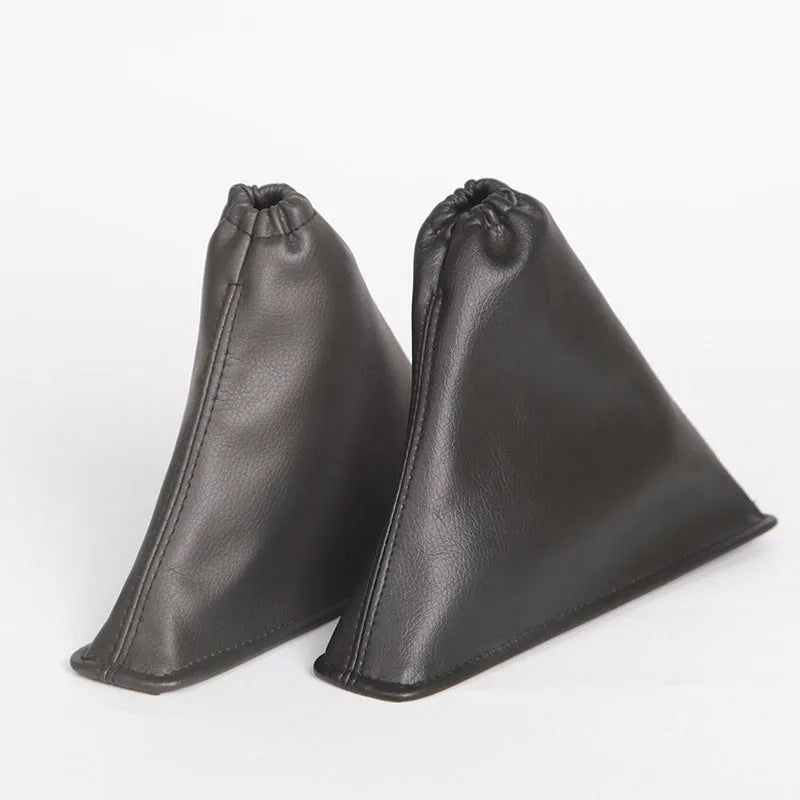 Black leather car shift lever dirt-proof cover for Toyota Corolla gear stick.