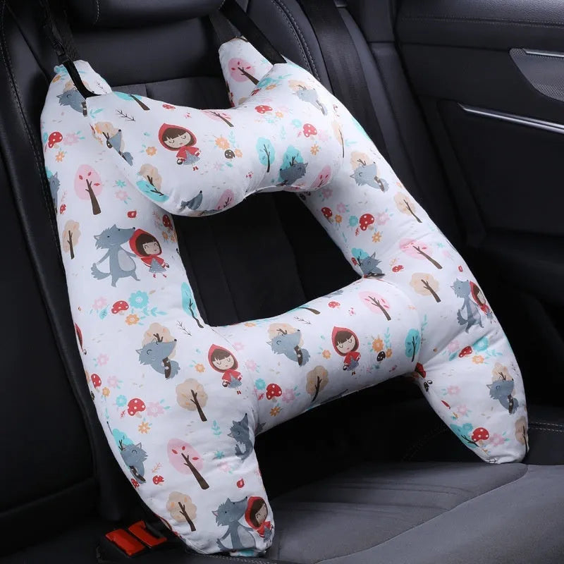 Automotive headrest car sleeping pillow with pearl cotton filling in simple style, 55x70cm